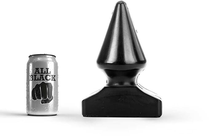 All Black - Extreme Anaal Plug - 21.5 x 10.5 cm - Zwart
