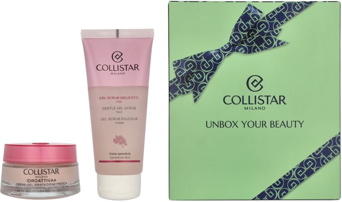 Collistar Idroattiva Set 150 ml - Fresh Hydration Cream-Gel 50ml/Gentle Scrub 100 ml