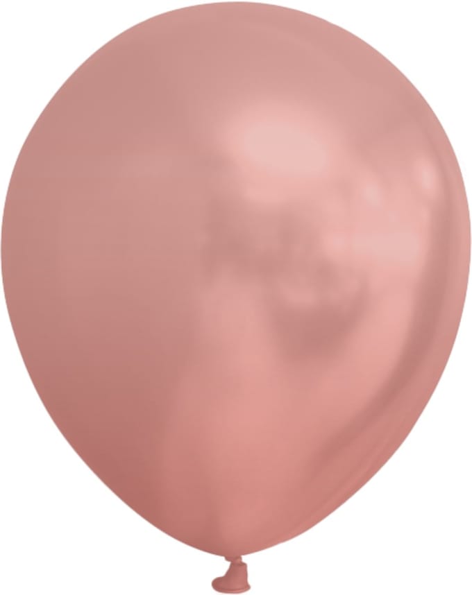 Ballonnen klein metallic rosé goud 100 stuks - 5 inch