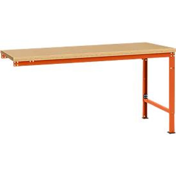 Manuflex AU8095.2001 Werk aanschuiftafel universele speciale met multiplex plaat, bxdxh = 1750 x 1000 x 722-1022 mm Rood-oranje (RAL 2001)
