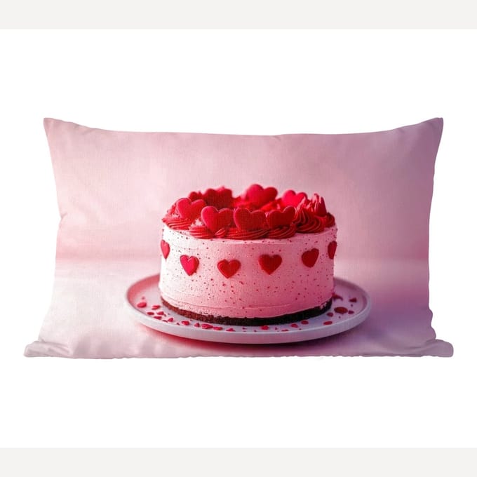 Sierkussens - Kussentjes Woonkamer - 60x40 cm - Taart - Hart - Roze