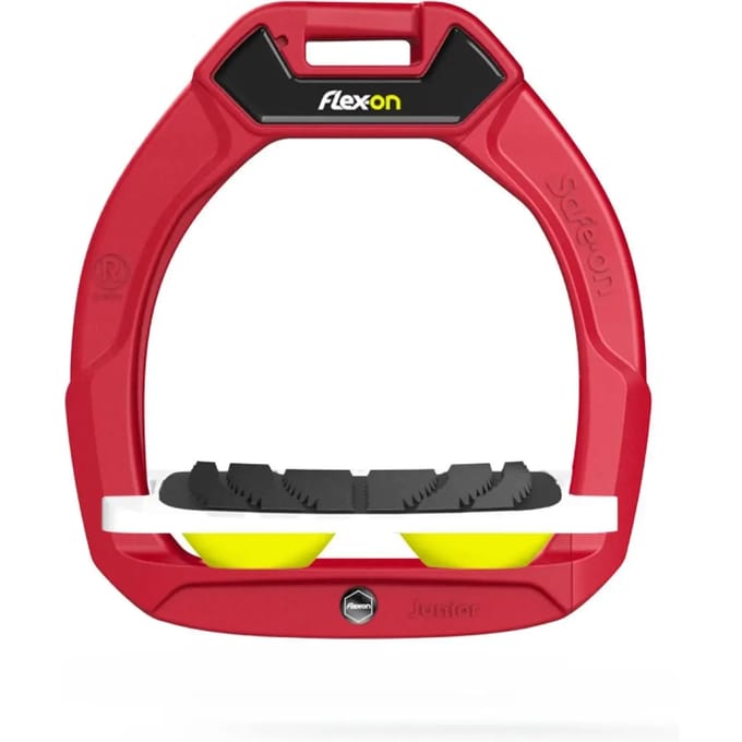 Gevoerde stijgbeugels Rood/Wit/Geel Flex-On Green Composite