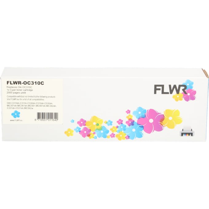 FLWR - Toners / Oki 44469706 / cyaan / Geschikt voor Oki