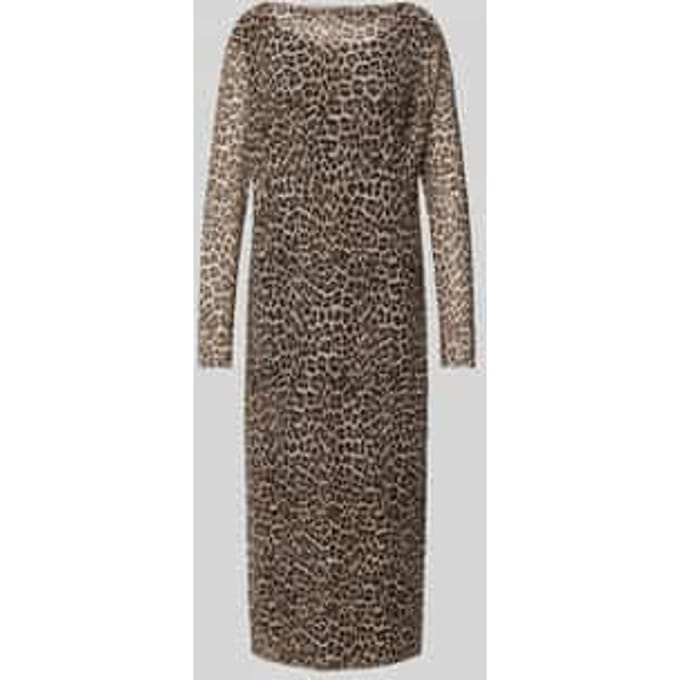 Rich & Royal Plissee Mesh Dress Recycled Caffee Latte Größe: M | Midikleider Outlet | Damen