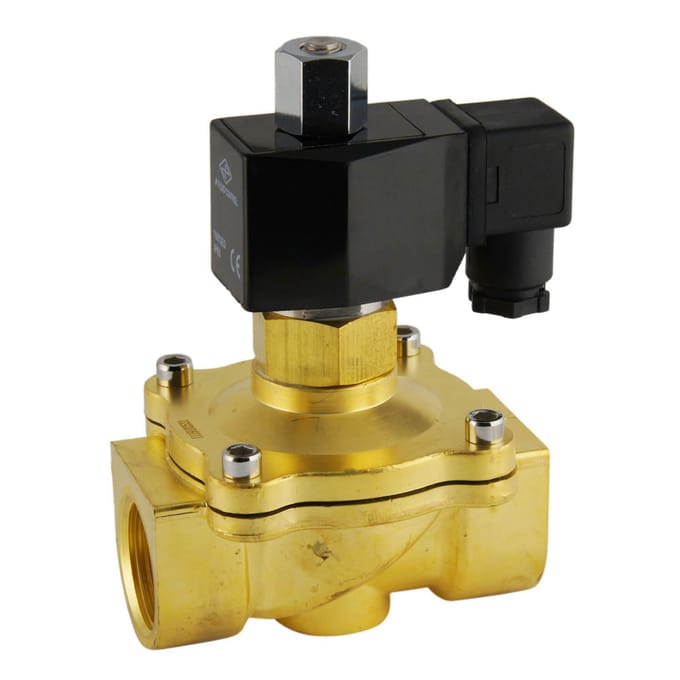 Magneetventiel DF-SB 1'' NO messing EPDM 0-3bar 12V DC - DF-SB100B250E-012DC