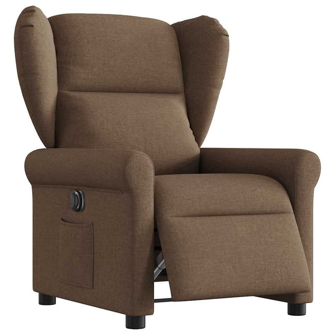 vidaXL - Fauteuil - verstelbaar - elektrisch - stof - bruin