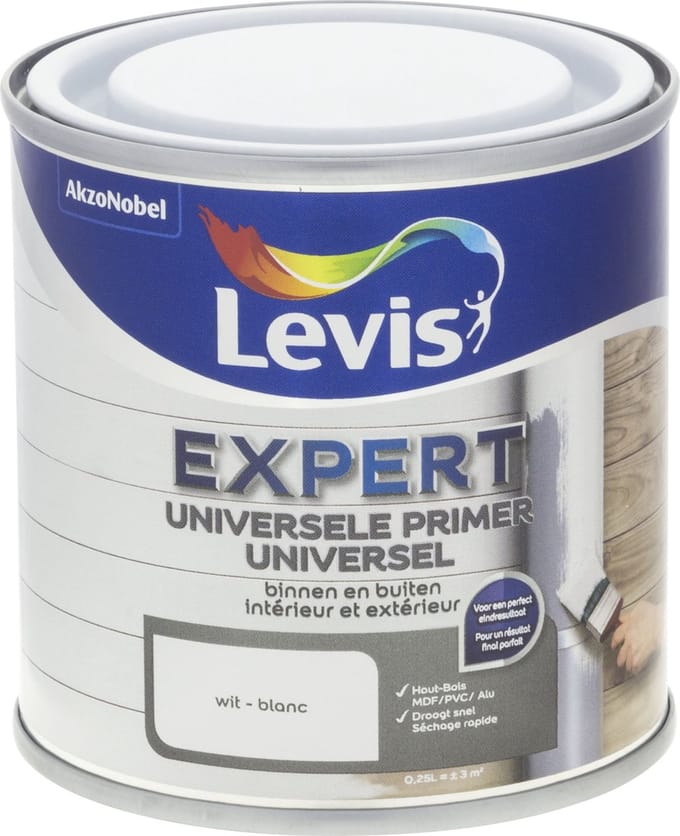 Levis - Expert Universele Primer Binnen En Buiten - Wit - 0,25 L