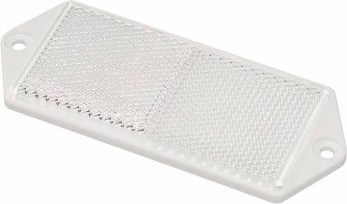 ProPlus Reflector met schroefbevestiging - rechthoekig - wit - 127 x 51 mm