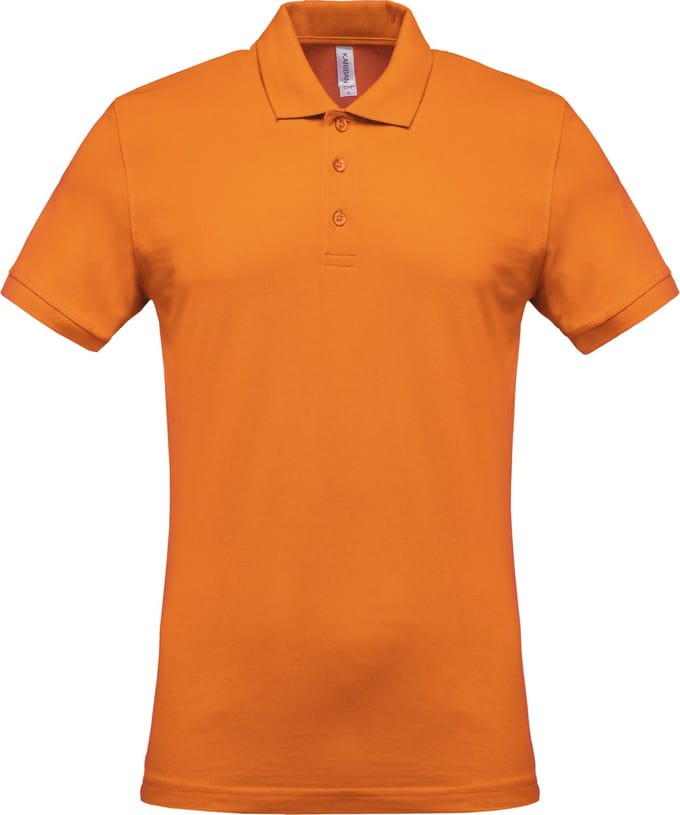 Kariban Piqué-herenpolo korte mouwen K254 - orange - L