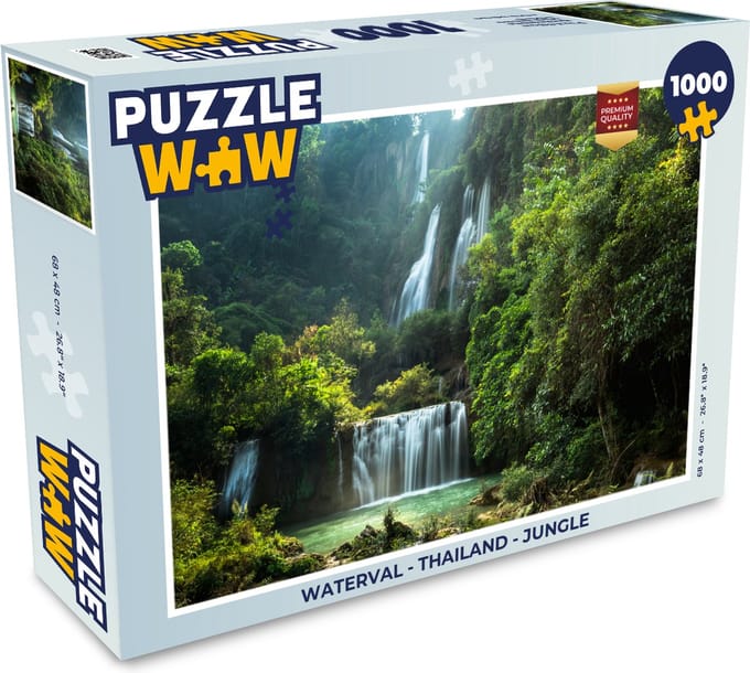 Puzzel Waterval - Thailand - Jungle - Legpuzzel - Puzzel 1000 stukjes volwassenen
