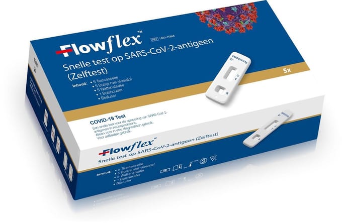 FlowFlex Corona Zelftest – 200 stuks – 5-pack – Sneltest
