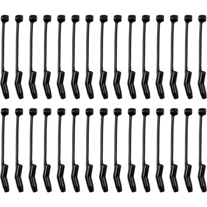 Manchons d'hameçon de pêche, 30 pièces, plate-forme D, aligneur Terminal, matériel de connexion, accessoires de pêche à la carpe S black