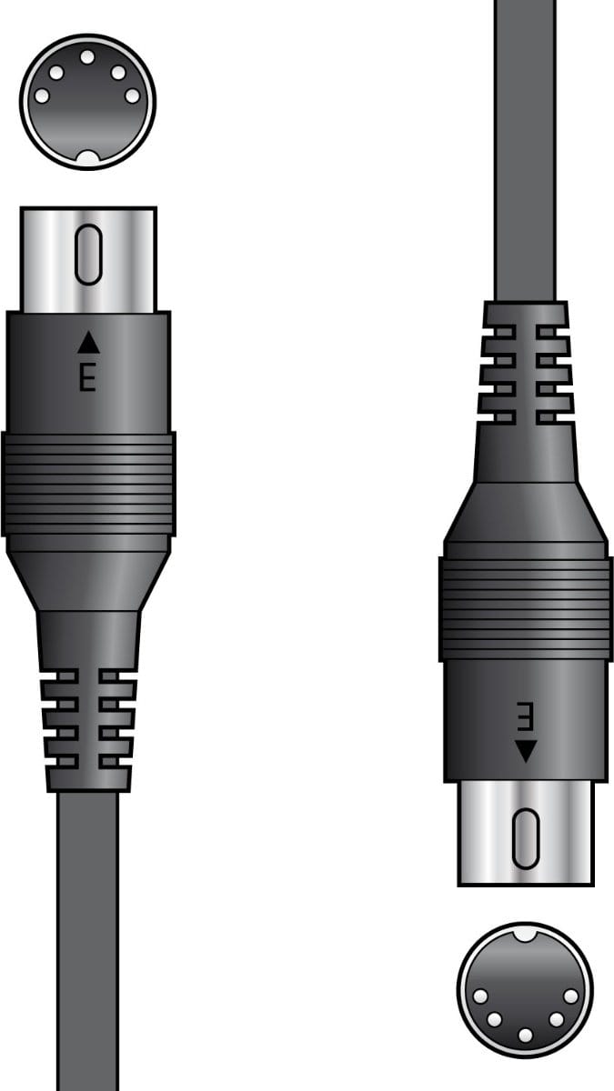 Midi kabel 5-pins Din stekker aan beide zijde 3m