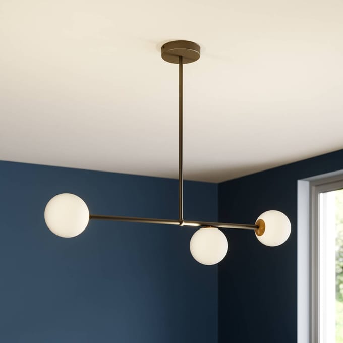 SIGMA Hanglamp Gama 3, 3-lamps, zwart