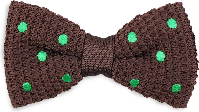 We Love Ties - Strikken - Strik Dotted Dandy - bruin / groen