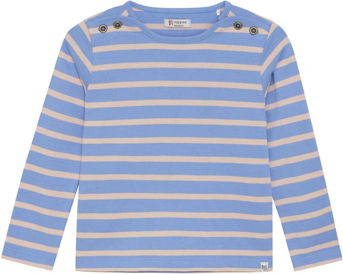 Noppies T-shirt Priceville - Stripe Pattern Blue - Maat 122
