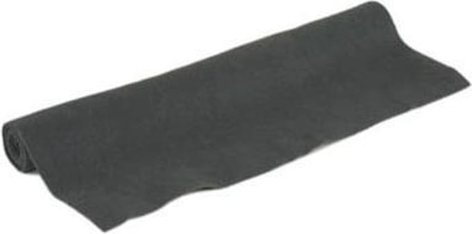 Akoest. stof polyester 250gr/mÂ² ZWART 150x70 cm