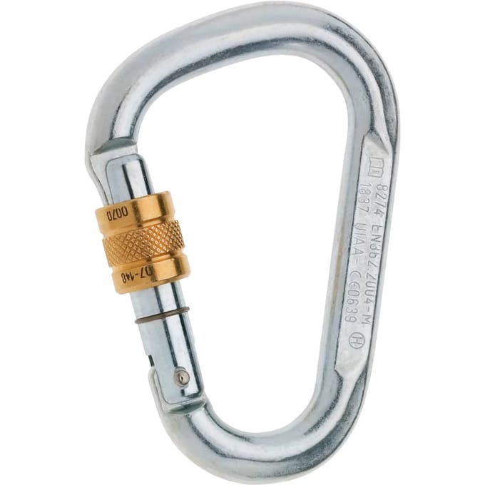 Edelrid HMS karabiner Steel, Screw zilver