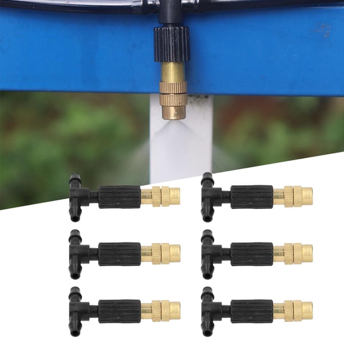 10 Ensemble Micro Arroseur de Jardin Tête de Pulvérisation Gicleur de Brumisation avec 3 ?Connecteur en Y Système d'irrigation black