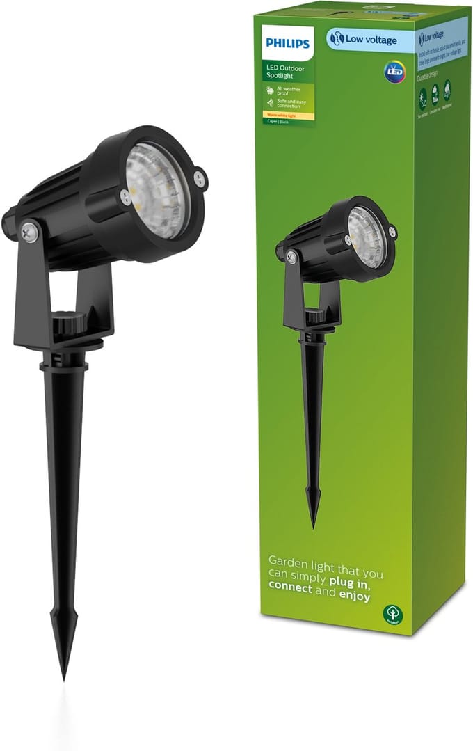 Philips GardenLink Caper 24V sokkellamp met spies - zwart - uitbreiding