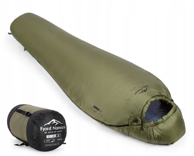 Mummy Slaapzak XL -29°C, Waterdicht, Synthetisch, Groen