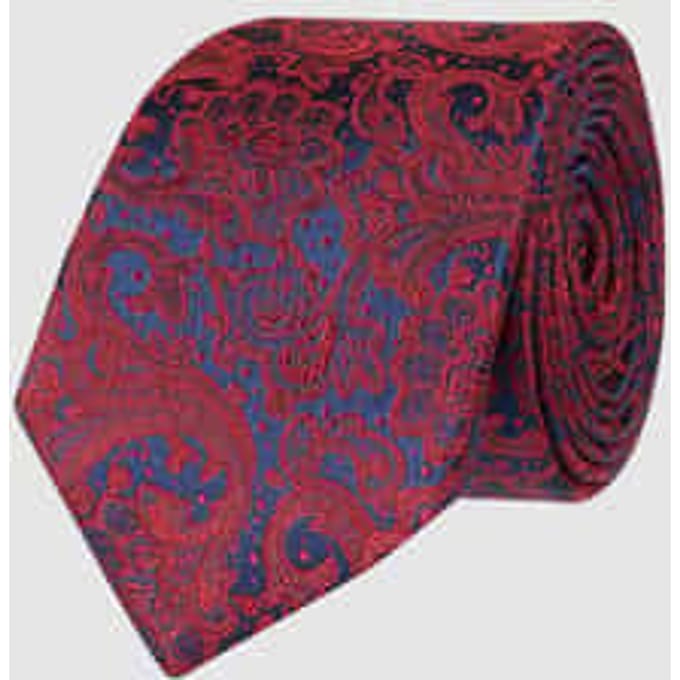 Zijden stropdas met paisleymotief