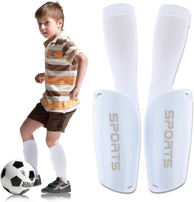 Hoge Elastische Voetbal Scheenbeschermers voor Kinderen (4-8 jaar)