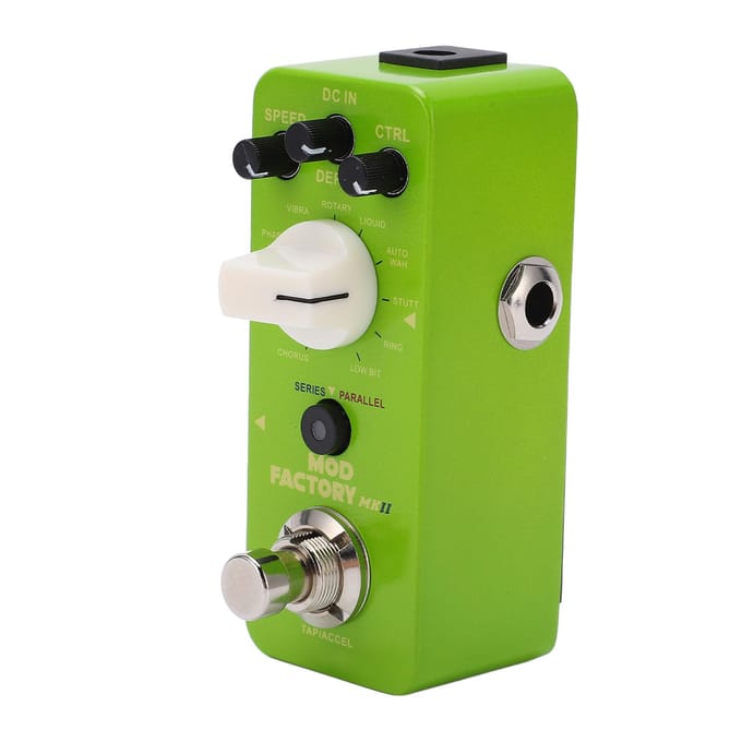 Pédale d'Effet Mod Factory Single 11 Effets Réglable Coque Métallique Accessoire pour Instrument green
