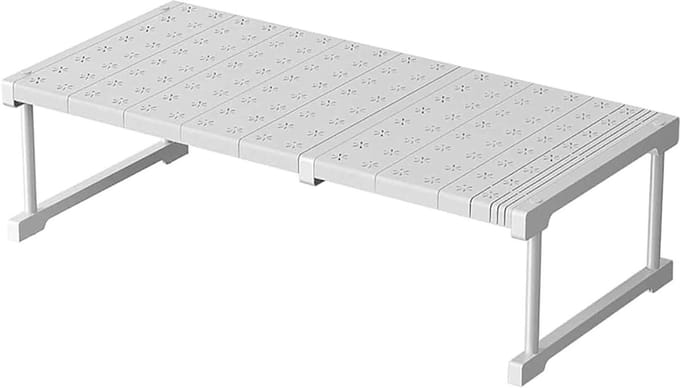 Kastplank Verdeler - Kledingkast Organizer - Ruimte Maximaliseren - Telescopisch Verstelbaar - Tot 55 kg - Wit