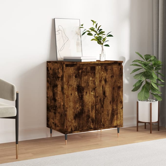 vidaXL Dressoir 60x35x70 cm bewerkt hout gerookt eikenkleurig