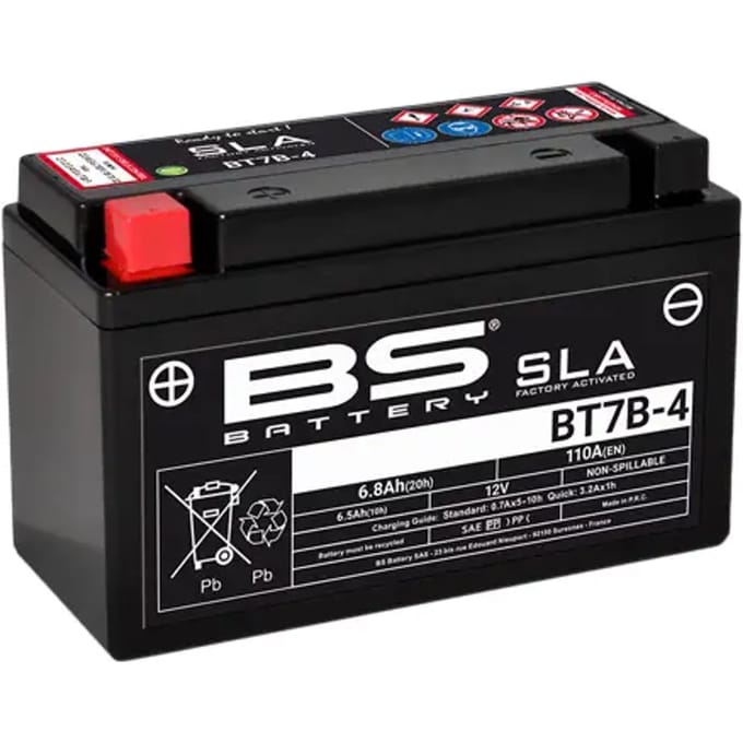 Fabrieksgeactiveerde motorfietsaccu BS Battery BT7B-4