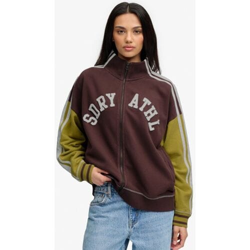 Superdry Cult Applique Trainingstop Relaxed Pasvorm Brown Grootte: 34