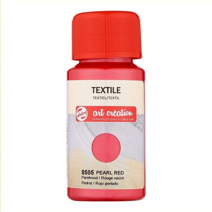 Peinture pour textile - rouge nacré - Talens Art Creation - 50ml rouge