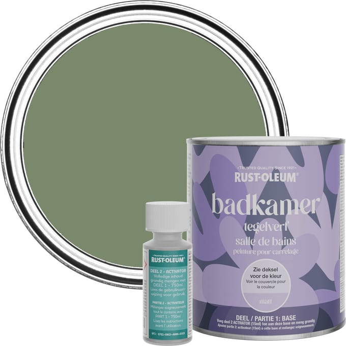 Rust-Oleum Groen Badkamer Tegelverf Matt - Struikgewas 750ml