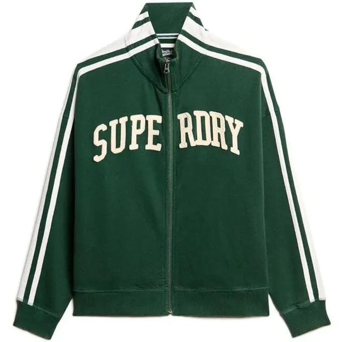 Superdry - Athletic Essentials Applique Losse Zip Track Top - Dames - Hoodies