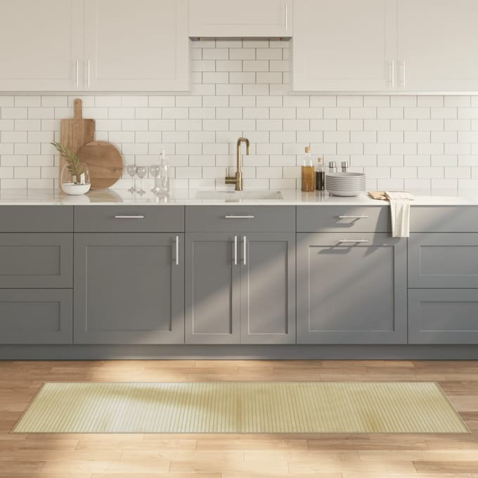 vidaXL - Vloerkleed - rechthoekig - 60x200 - cm - bamboe - lichtnaturel