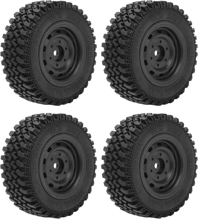 RC Banden Set - Wielen Rubber - RC Auto Tuning - Antislip Ontwerp - 80 mm Diameter - Zwart