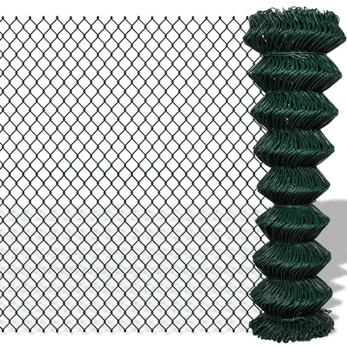 vidaXL - Gaashek - 1,5x25 - m - staal - groen