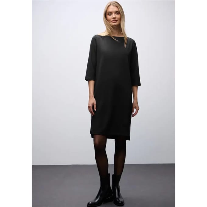 Sweat jurk met splitten