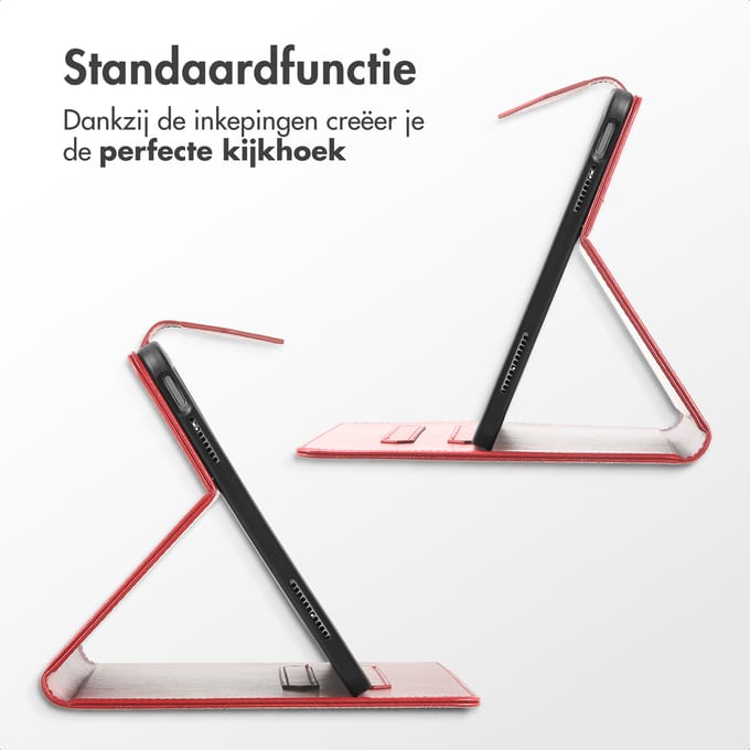 imoshion Tablet Hoes - Geschikt voor Samsung Galaxy Tab A11 Plus - Mandala tablet Bookcase - Rood