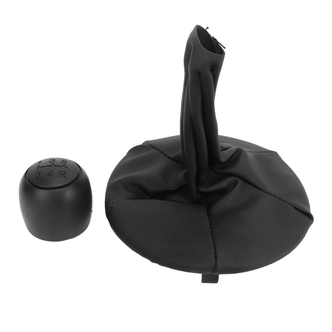 5 Versnellingen Handgeschakelde Versnellingspookknopkop met Gaiter Hoes 71775051 Vervanging voor FIAT PANDA 2003‑2012 black