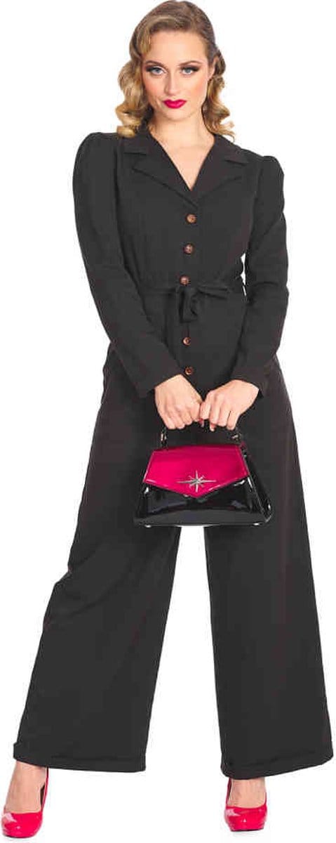 Banned - Work Hard Play Harder Jumpsuit - XL - Zwart