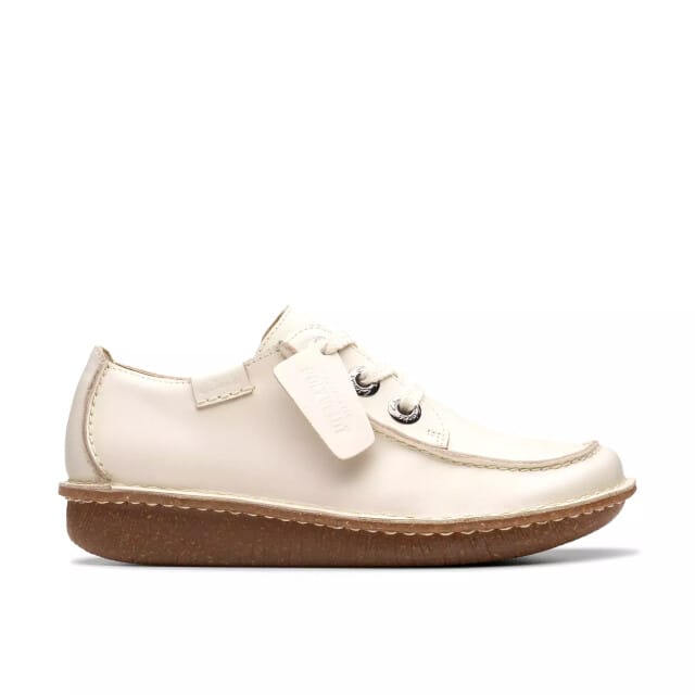 Clarks Funny Dream - dames veterschoen - Wit - maat 35.5 (EU) 3 (UK)