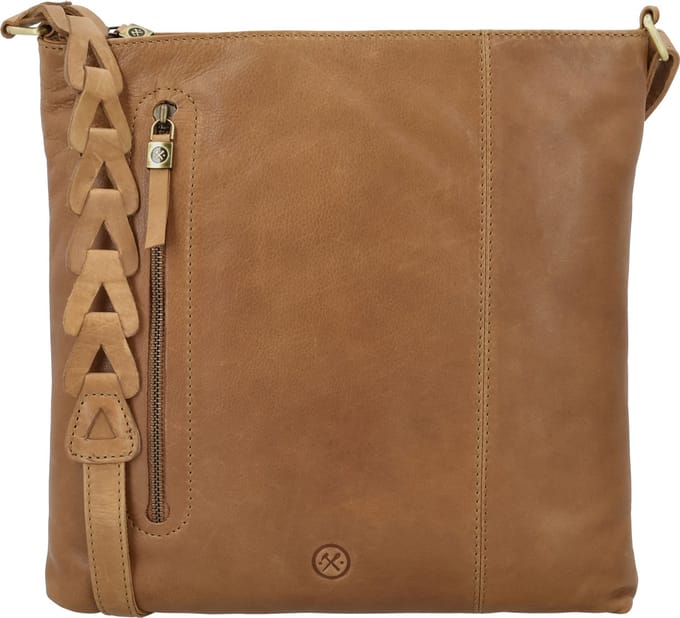 Hide & Stitches Daydreamer Crossbody Schoudertas - Leren Dames Tas - Cognac