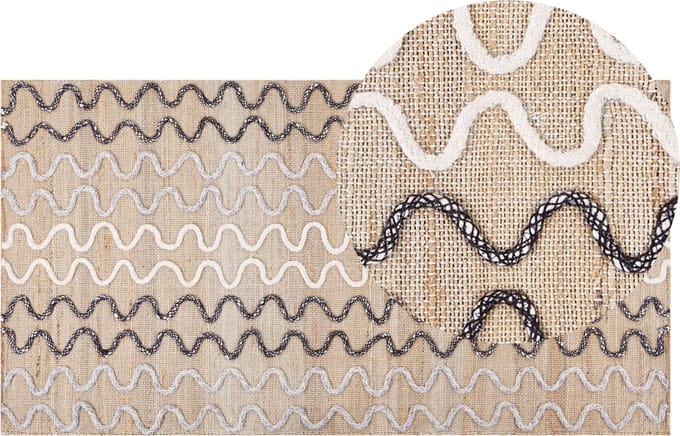 SOGUT - Jute vloerkleed - Beige - 80 x 150 cm - Jute