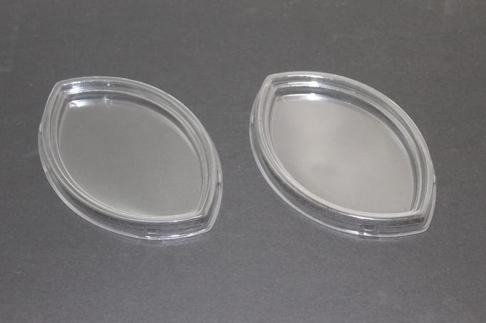 Plastic Deksel Oog vorm 11,7x7,8x1,5 cm (100 stuks)