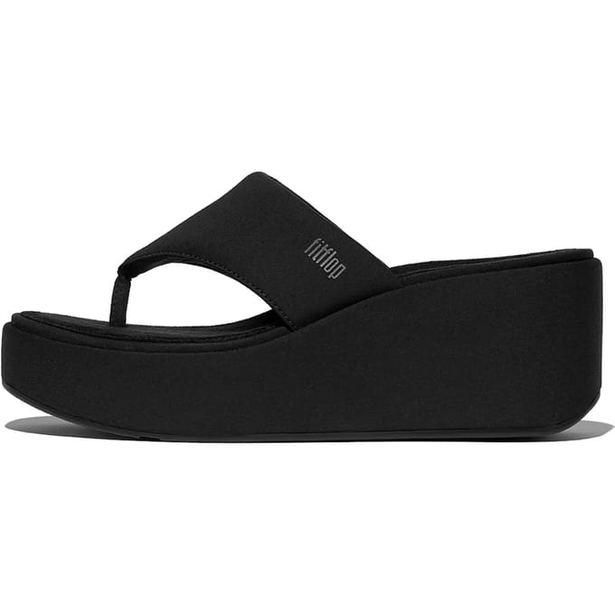 FitFlop Platfforms Wedge Toe-Post Sandals Dames Slippers - Zwart