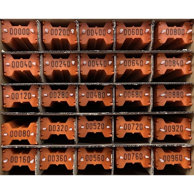 Signumat plaatjes oranje zwart 0-999
