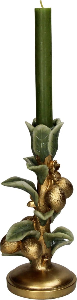 HD Collection Candle Stick Lime Polyresin Green 11x10.5x23.5cm