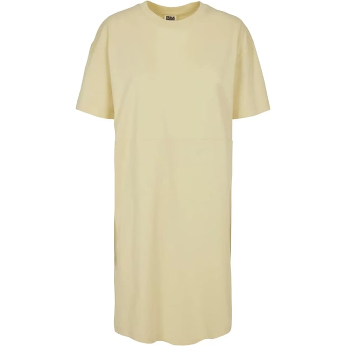 Urban Classics - Organic Oversized Slit Tee Korte jurk - M - Geel